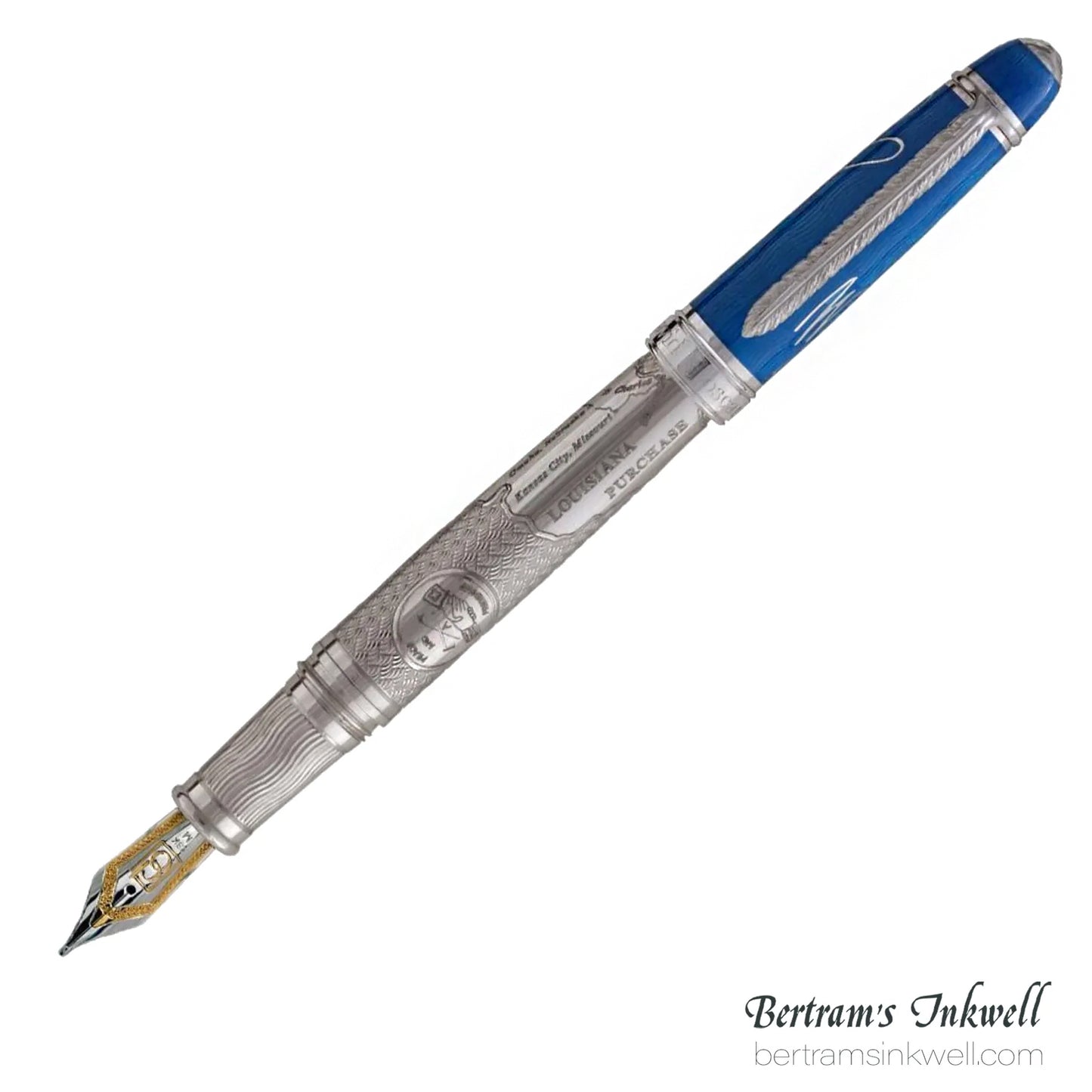 David Oscarson Lewis and Clark Sapphire Blue Fountain Pen