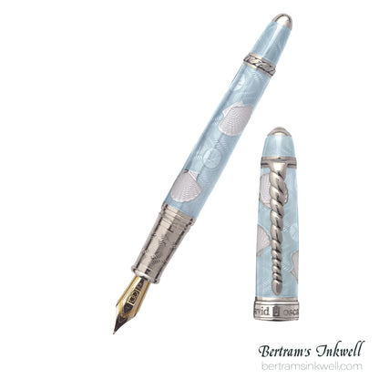 David Oscarson Seaside Ocean Aquamarine/White Fountain Pen