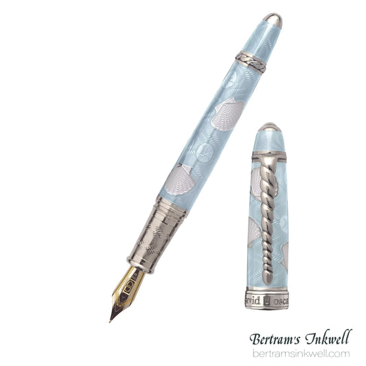 David Oscarson Seaside Ocean Aquamarine/White Fountain Pen