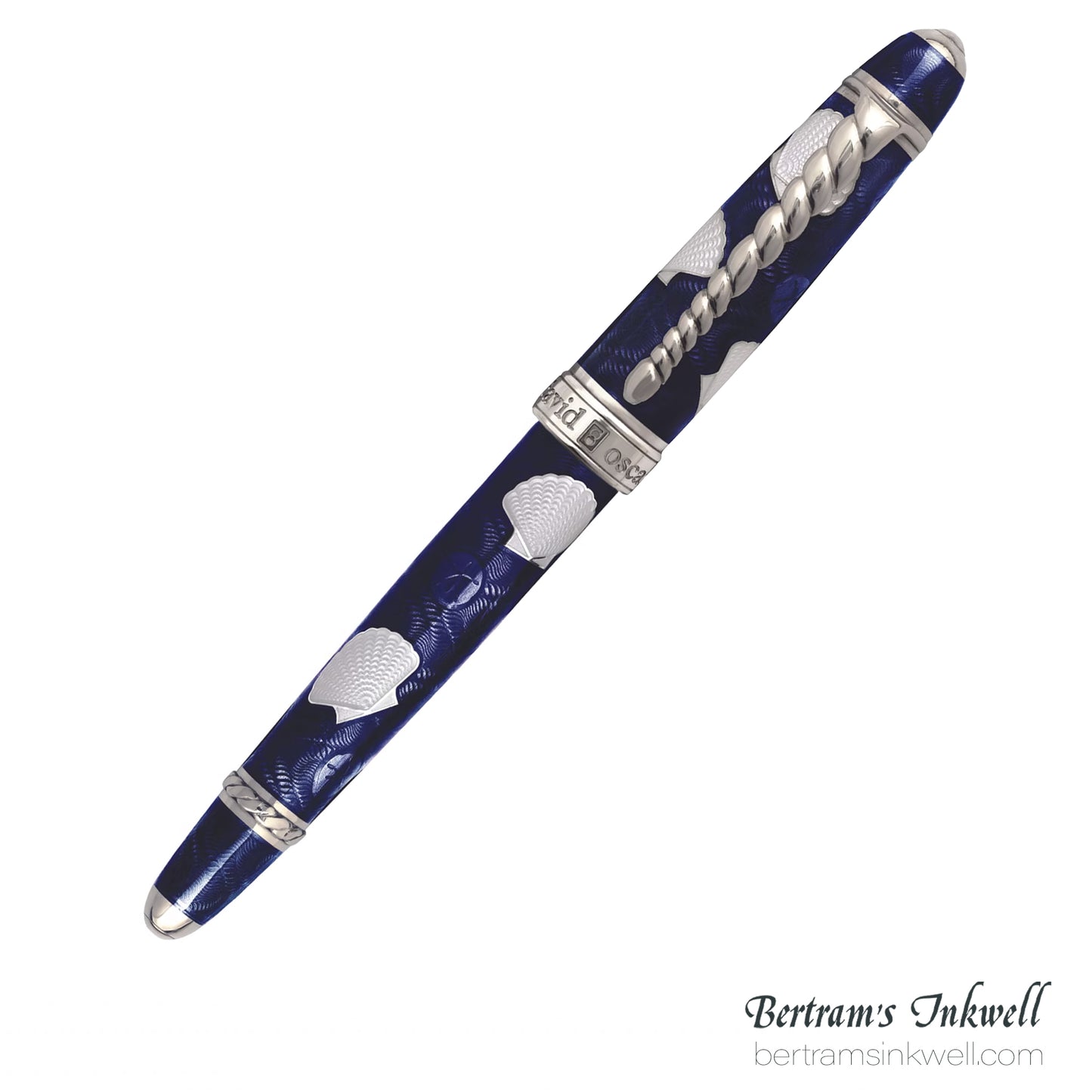 David Oscarson Seaside Ocean Blue/White Fountain Pen