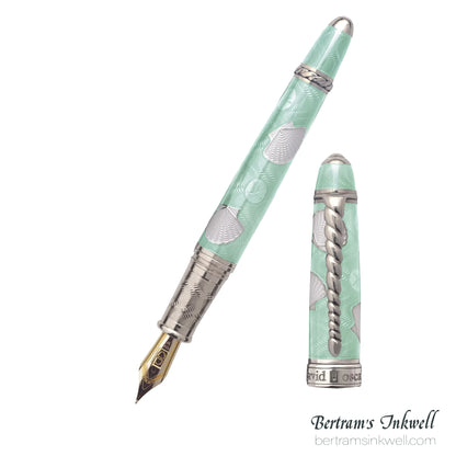 David Oscarson Seaside Ocean Seafoam Green/White Fountain Pen