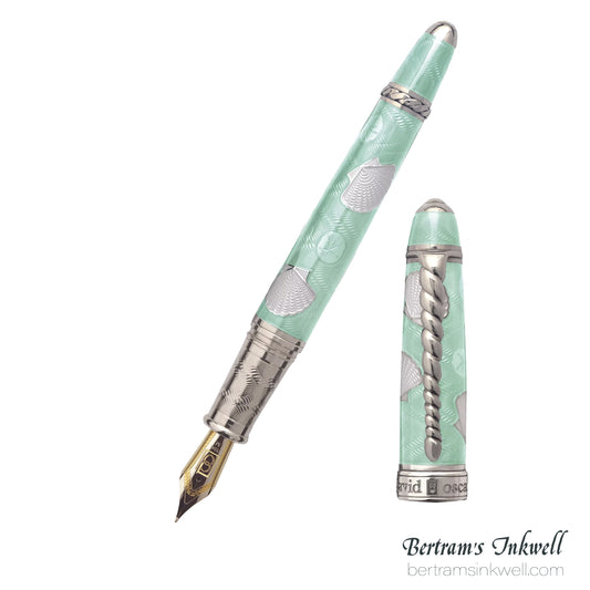 David Oscarson Seaside Ocean Seafoam Green/White Fountain Pen