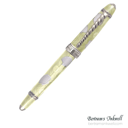 David Oscarson Seaside Ocean Sunshine Yellow/White Fountain Pen
