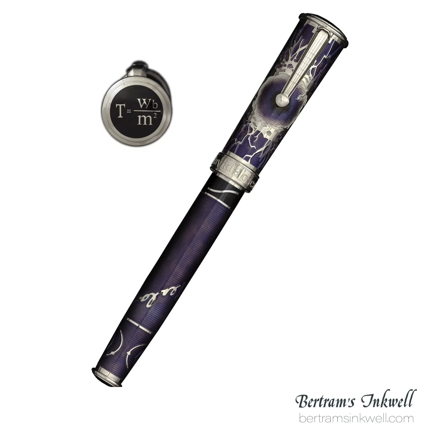 David Oscarson Nikola Tesla Opaque Purple Fountain Pen