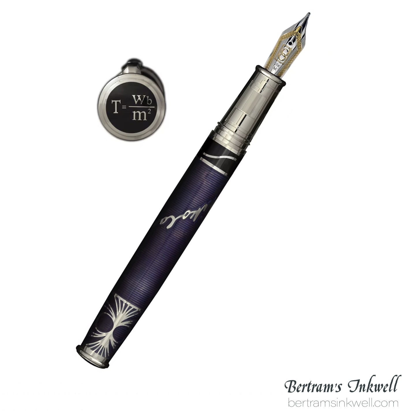 David Oscarson Nikola Tesla Opaque Purple Fountain Pen
