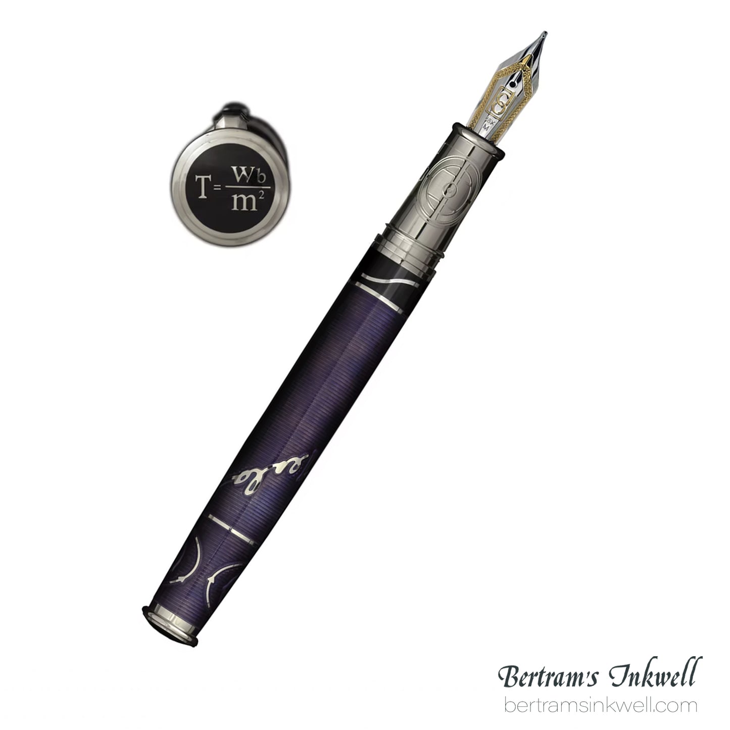 David Oscarson Nikola Tesla Opaque Purple Fountain Pen