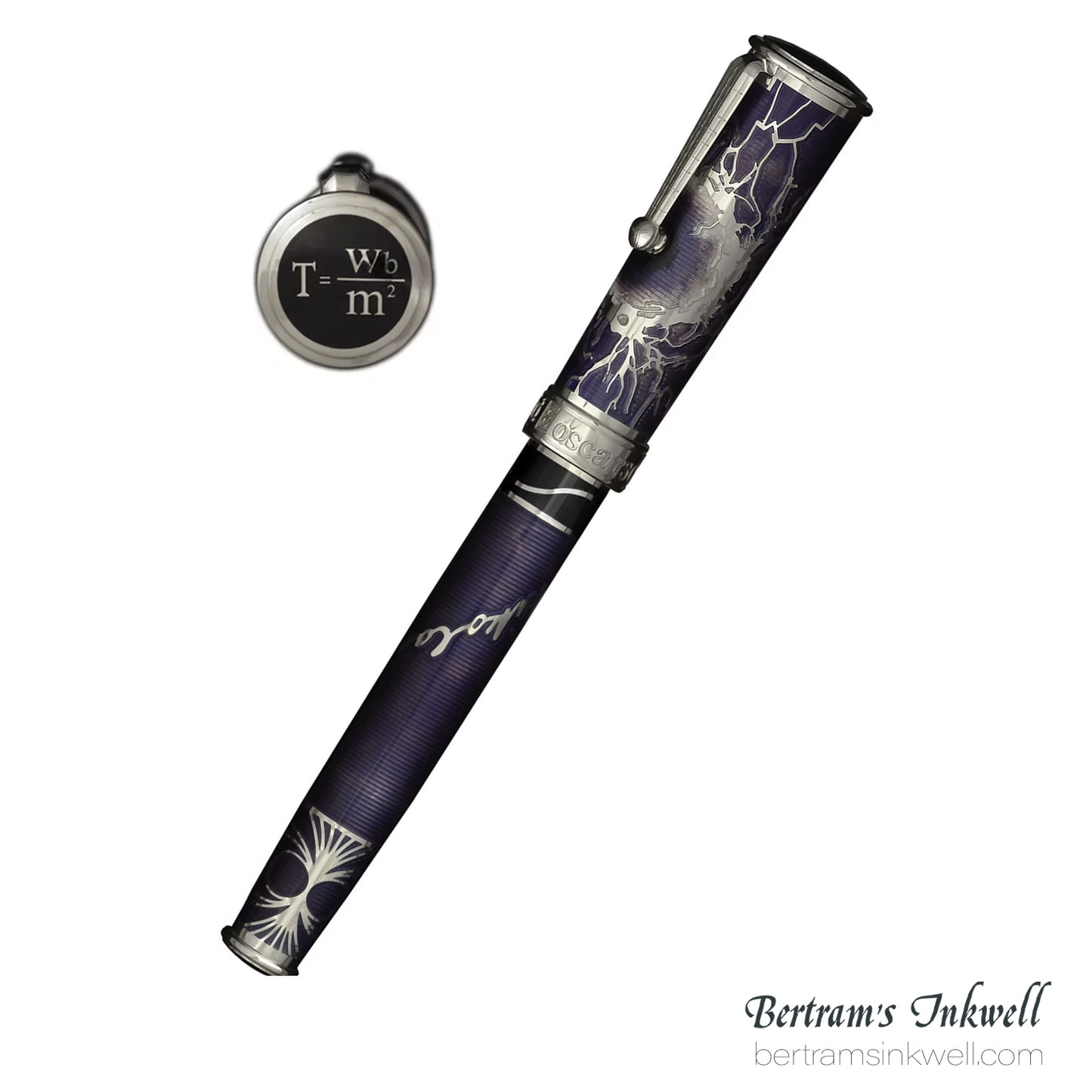 David Oscarson Nikola Tesla Opaque Purple Fountain Pen