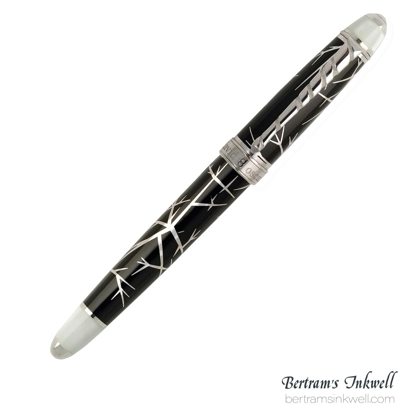 David Oscarson Winter Black & Rhodium Fountain Pen