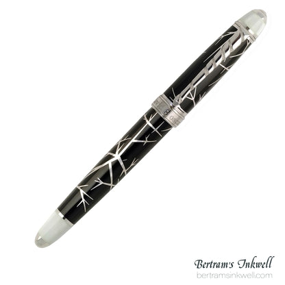 David Oscarson Winter Black & Rhodium Fountain Pen
