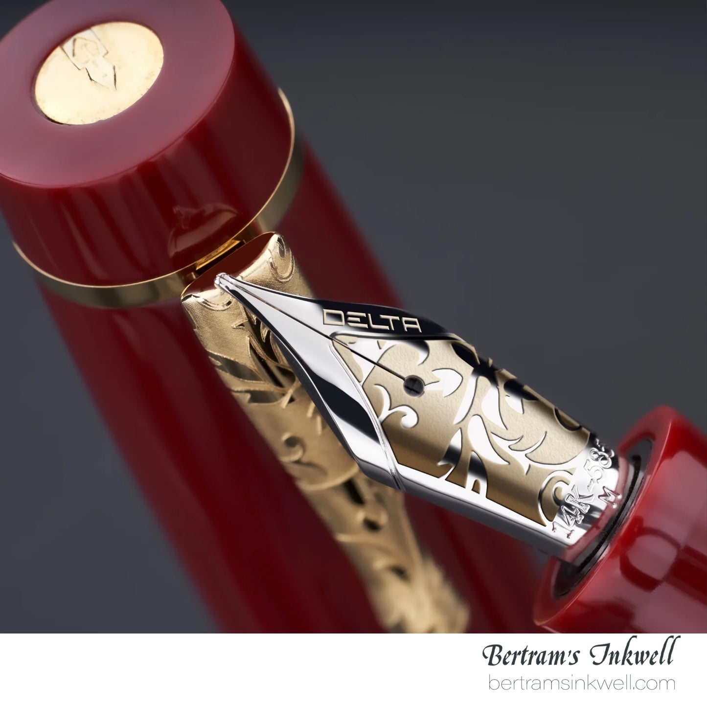 Delta Bio+16 Fountain Pen Corallo "KP" #6 14Kt Gold Nib
