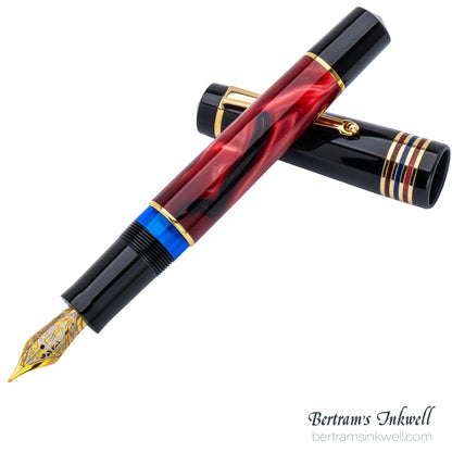 Delta Four Rings Collection - Crimson Night Fountain Pen Limited Edition