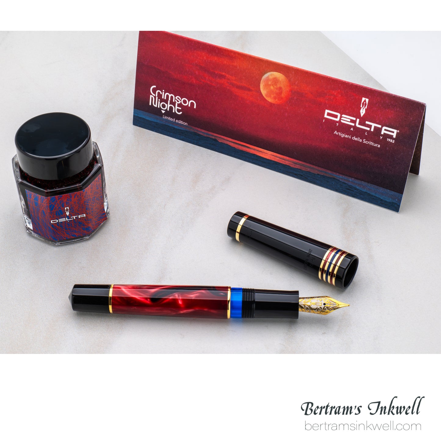 Delta Four Rings Collection - Crimson Night Fountain Pen Limited Edition