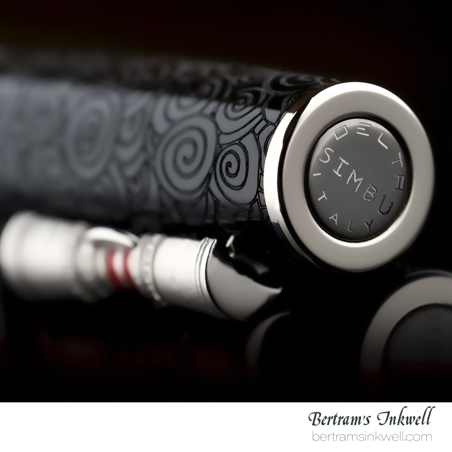 Delta Indigenous People Simbu Dancing Skeletons - Black Resin - Sterling Silver Cage (Limited Edition) Rollerball