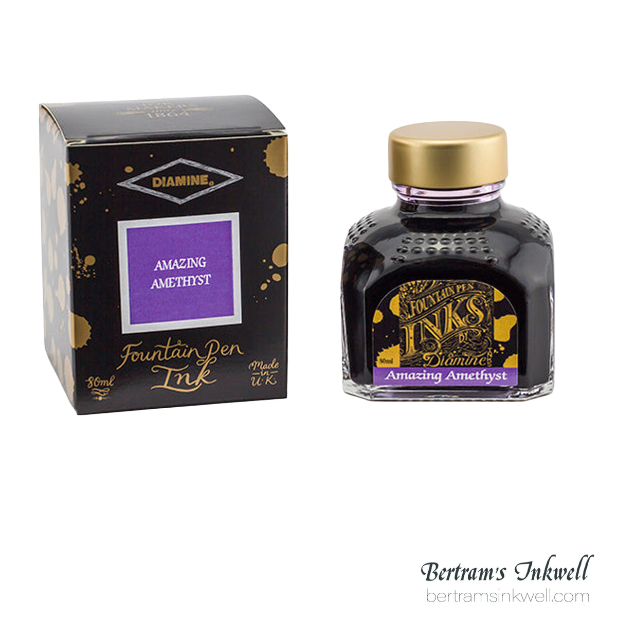 Diamine Amazing Amethyst Fountain Pen Ink Bottle 80ml