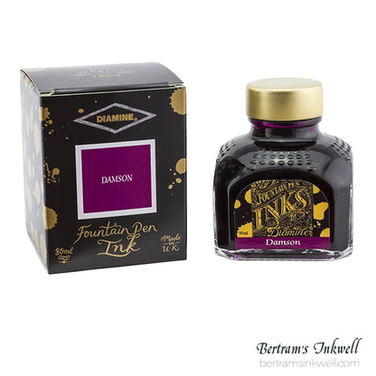 Diamine Damson Fountain Pen Ink Bottle 80ml