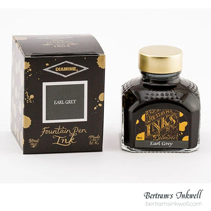 Diamine Earl Grey Fountain Pen Ink Bottle 80ml