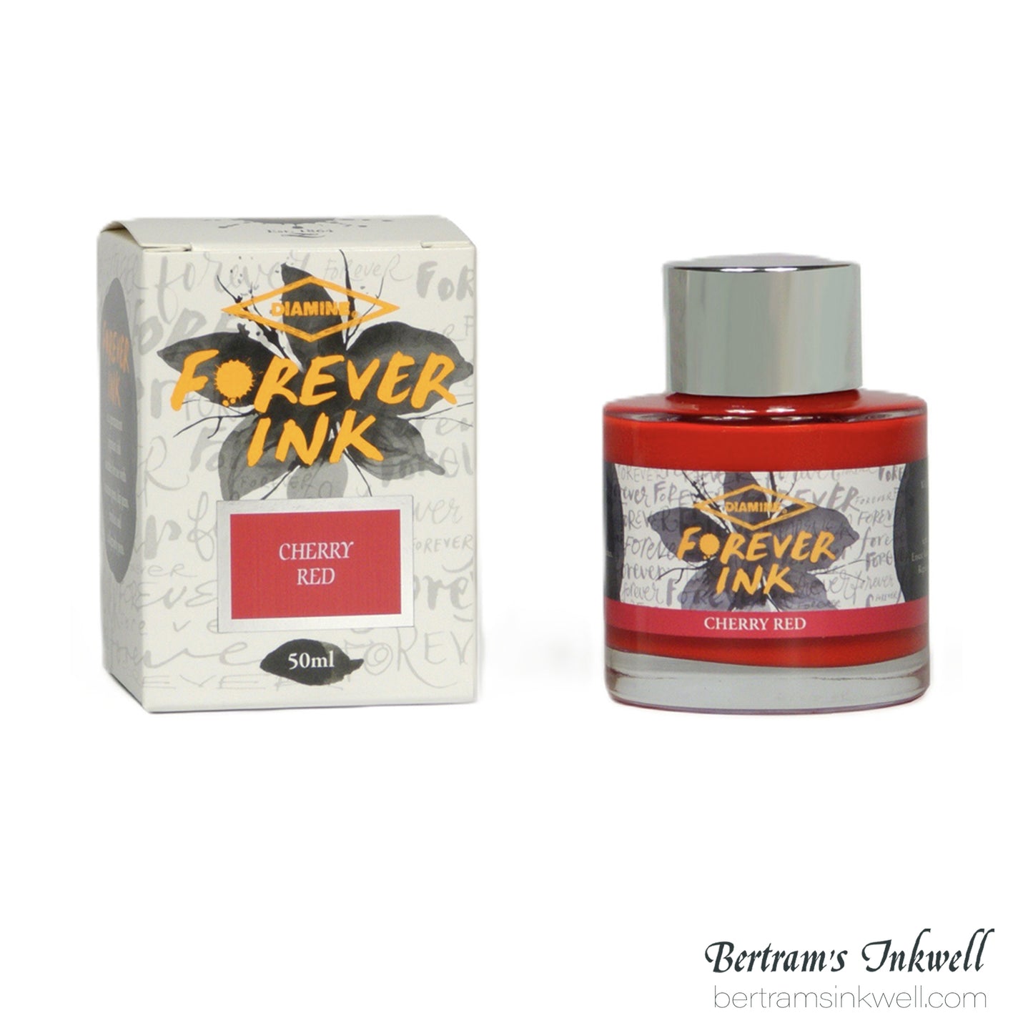 Diamine Forever Permanent Pigment Bottled Ink Cherry Red 50ml