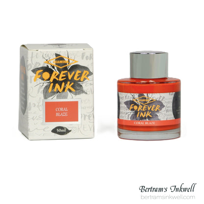 Diamine Forever Permanent Pigment Bottled Ink Coral Blaze 50ml