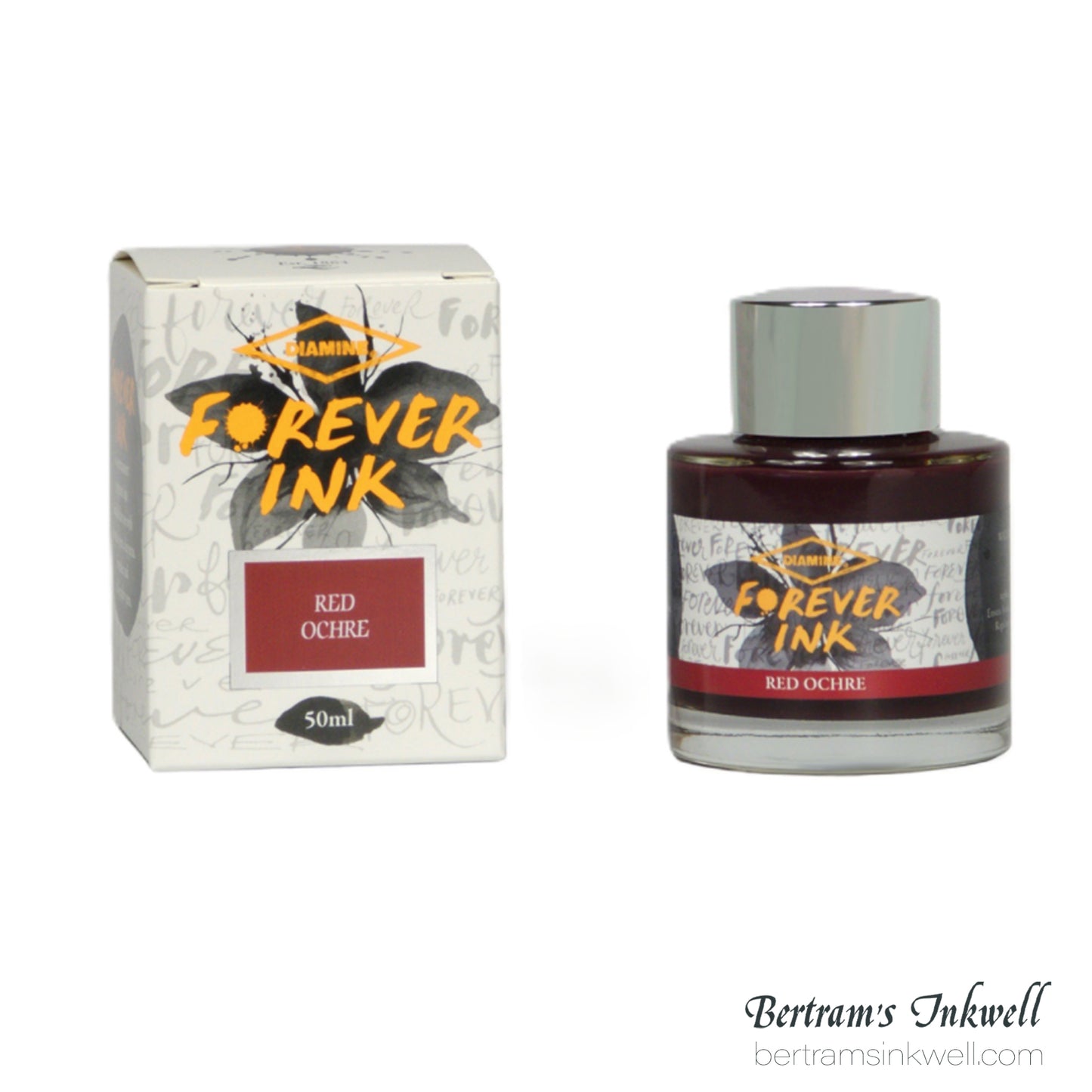 Diamine Forever Permanent Pigment Bottled Ink Red Ochre 50ml