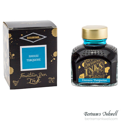 Diamine Havasu Turquoise Fountain Pen Ink Bottle 80ml