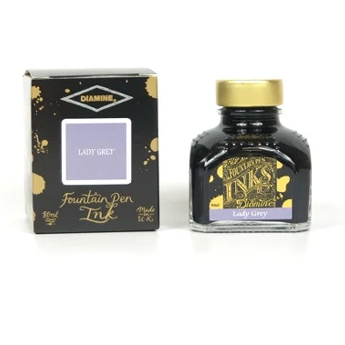Diamine Lady Grey Fountain Pen Ink Bottle 80ml