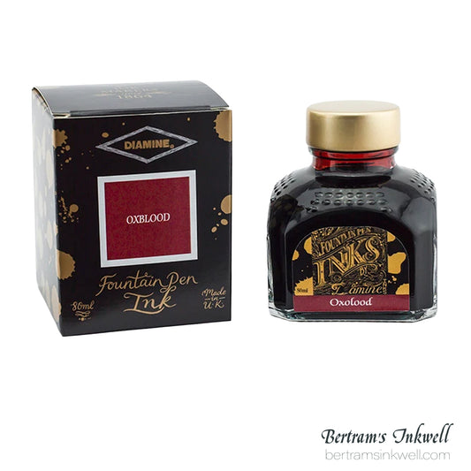 Diamine Oxblood Fountain Pen Ink Bottle 80ml