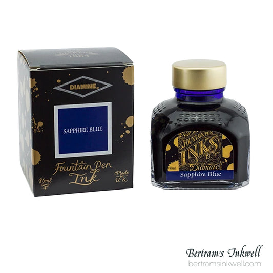 Diamine Sapphire Blue Fountain Pen Ink Bottle 80ml