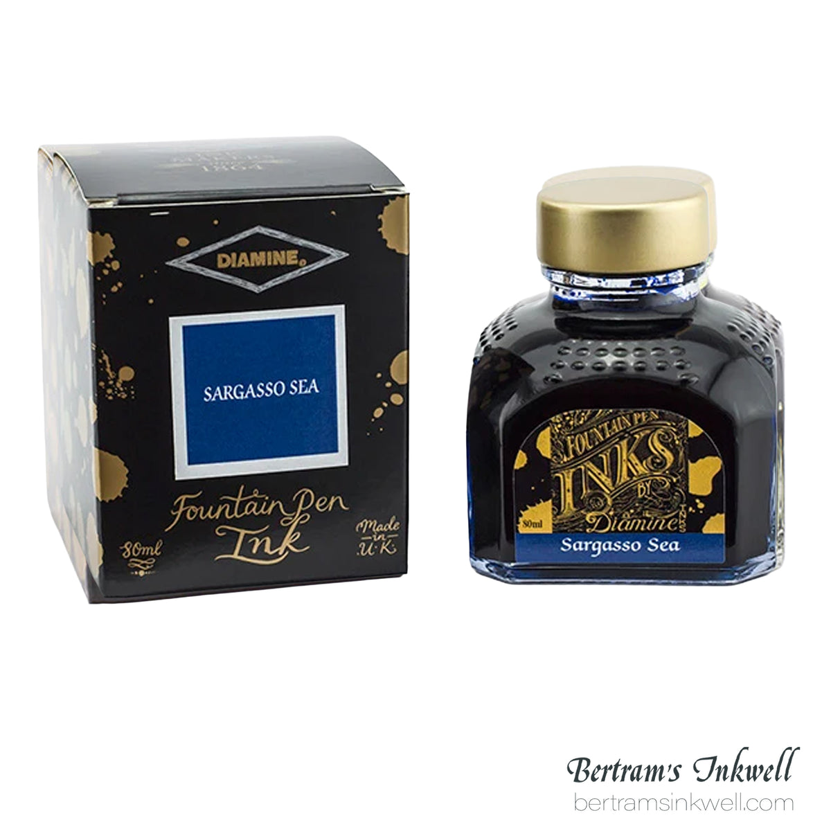 Diamine Sargasso Sea Fountain Pen Ink Bottle 80ml