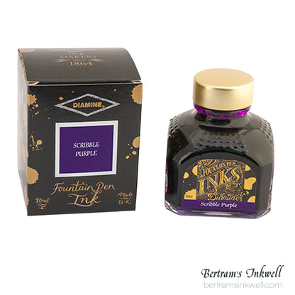 Diamine Scribble Purple Fountain Pen Ink Bottle 80ml