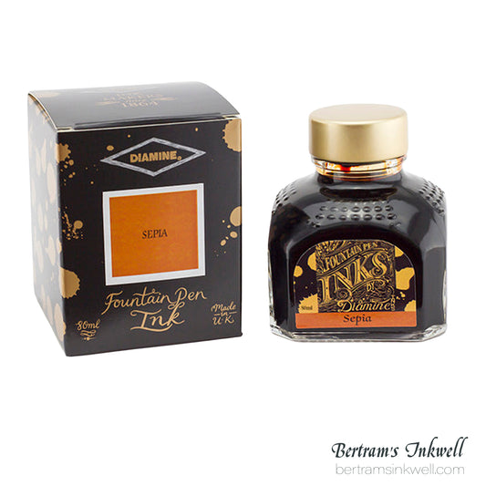 Diamine Sepia Fountain Pen Ink Bottle 80ml