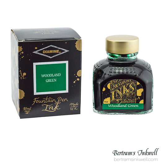 Diamine Woodland Green Fountain Pen Ink Bottle 80ml