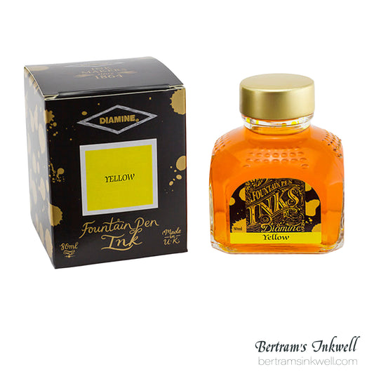 Diamine Yellow Fountain Pen Ink Bottle 80ml