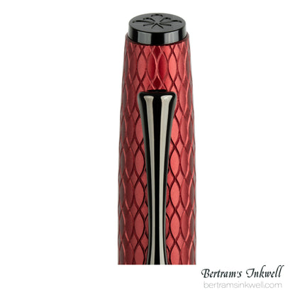 Diplomat Cobra Burgundy Red Guilloche Rollerball