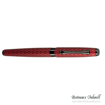 Diplomat Cobra Burgundy Red Guilloche Rollerball