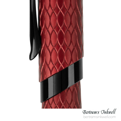 Diplomat Cobra Burgundy Red Guilloche Rollerball