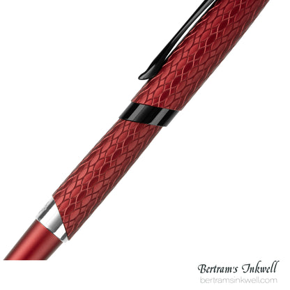 Diplomat Cobra Burgundy Red Guilloche Rollerball
