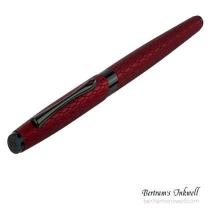 Diplomat Cobra Burgundy Red Guilloche Rollerball
