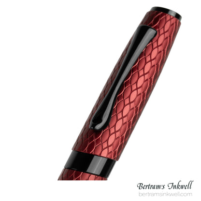 Diplomat Cobra Burgundy Red Guilloche Rollerball