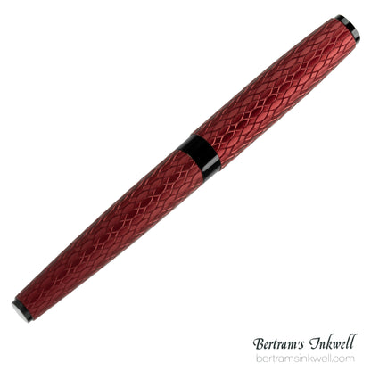 Diplomat Cobra Burgundy Red Guilloche Rollerball