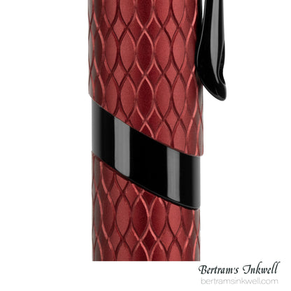 Diplomat Cobra Burgundy Red Guilloche Rollerball