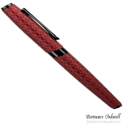 Diplomat Cobra Burgundy Red Guilloche Rollerball