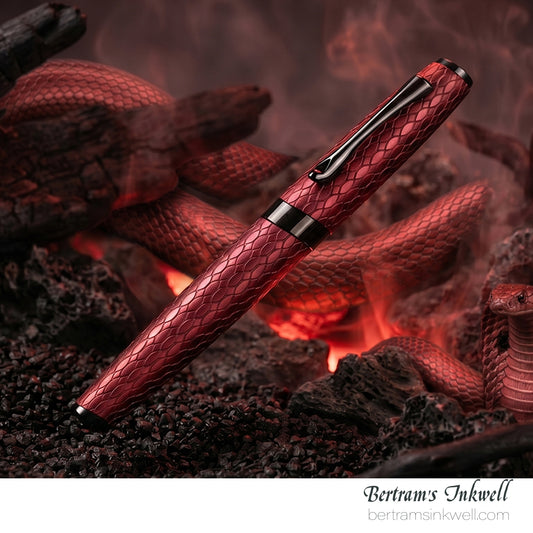 Diplomat Cobra Burgundy Red Guilloche Rollerball