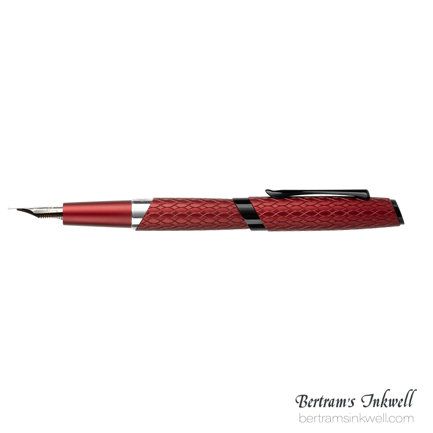 Diplomat Cobra Burgundy Red Guilloche Fountain Pen