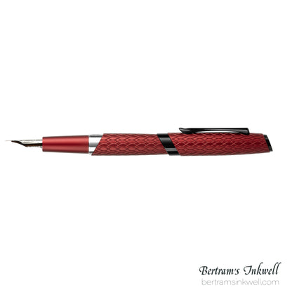 Diplomat Cobra Burgundy Red Guilloche Fountain Pen