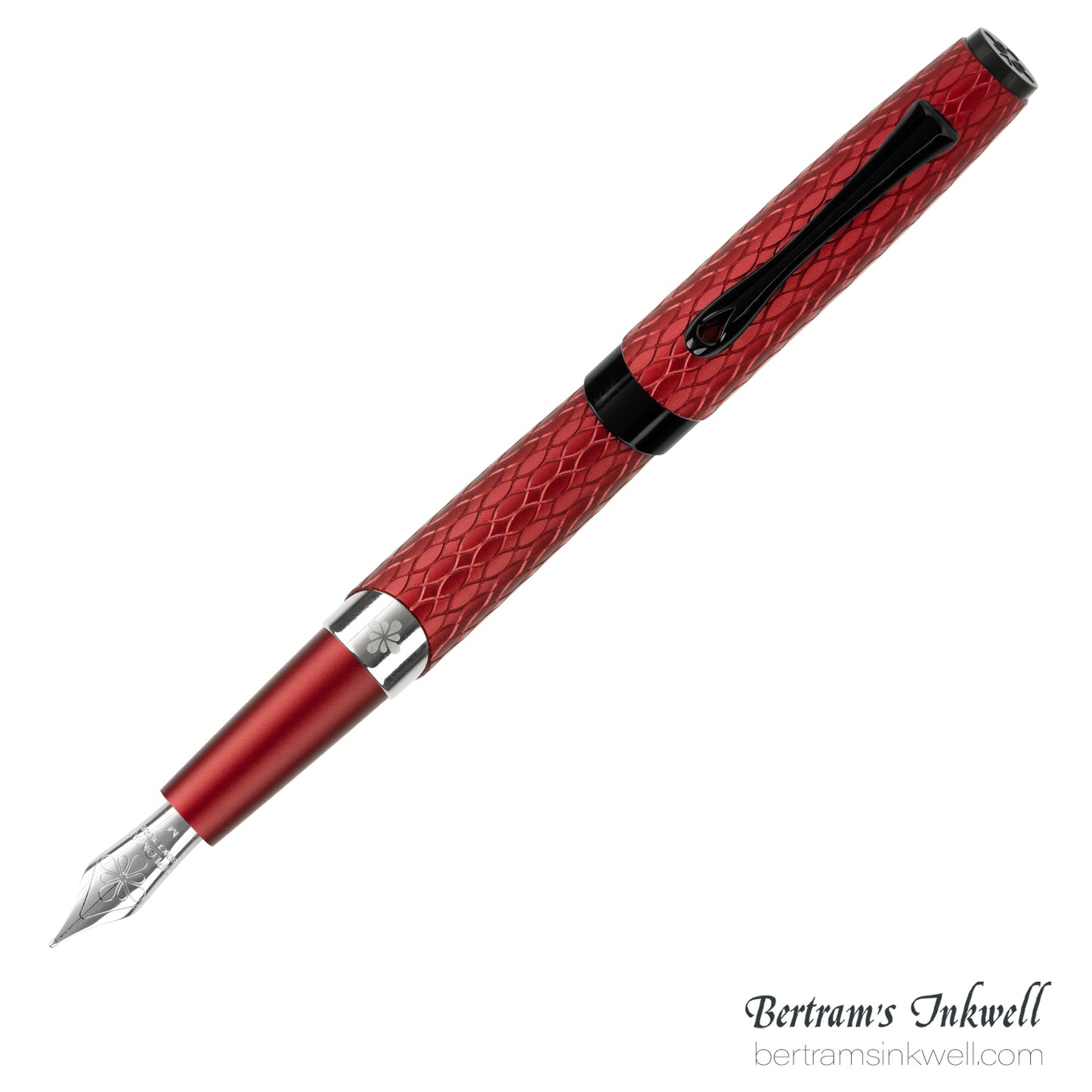 Diplomat Cobra Burgundy Red Guilloche Fountain Pen