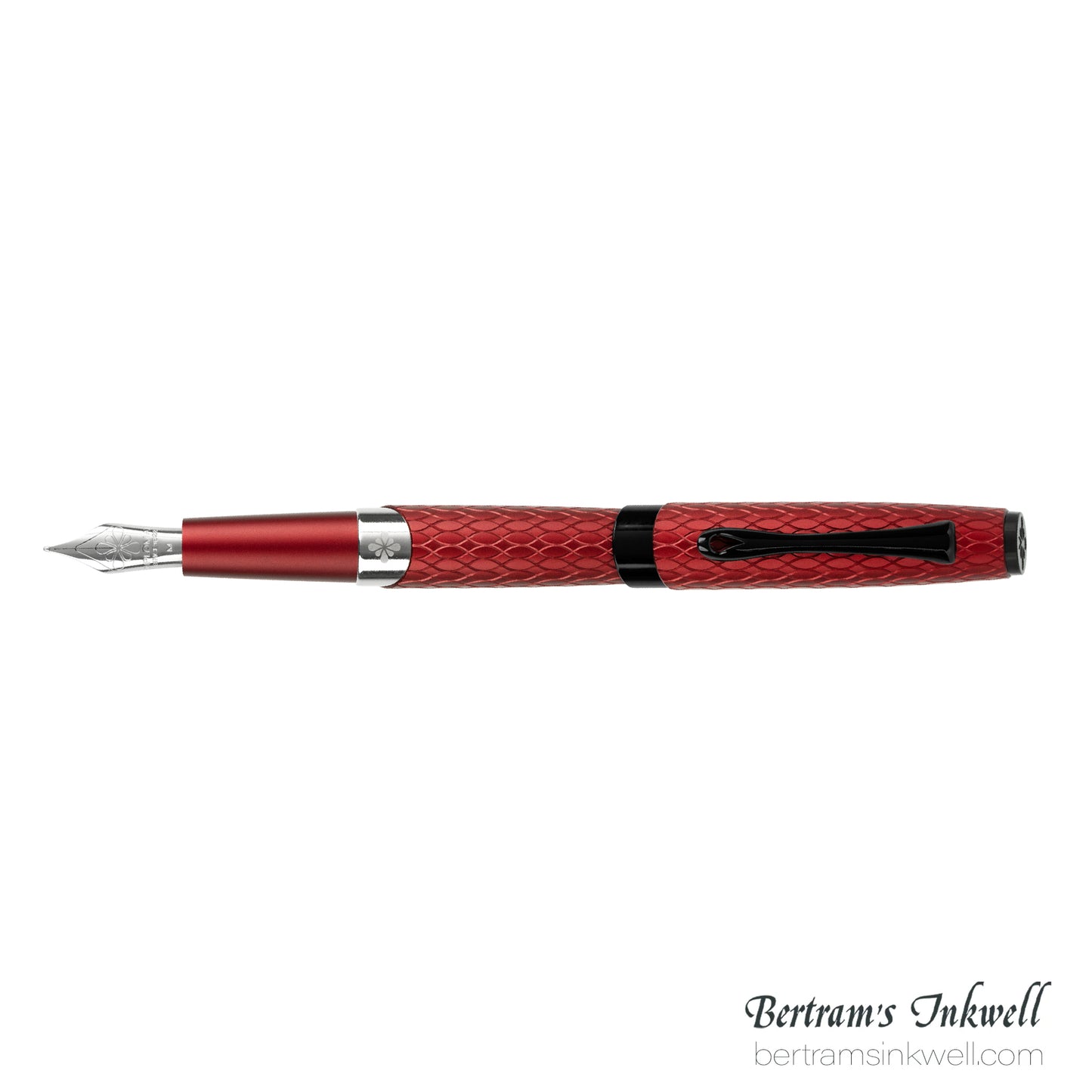 Diplomat Cobra Burgundy Red Guilloche Fountain Pen