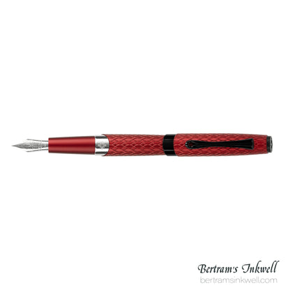 Diplomat Cobra Burgundy Red Guilloche Fountain Pen
