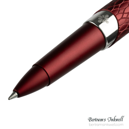 Diplomat Cobra Burgundy Red Guilloche Rollerball
