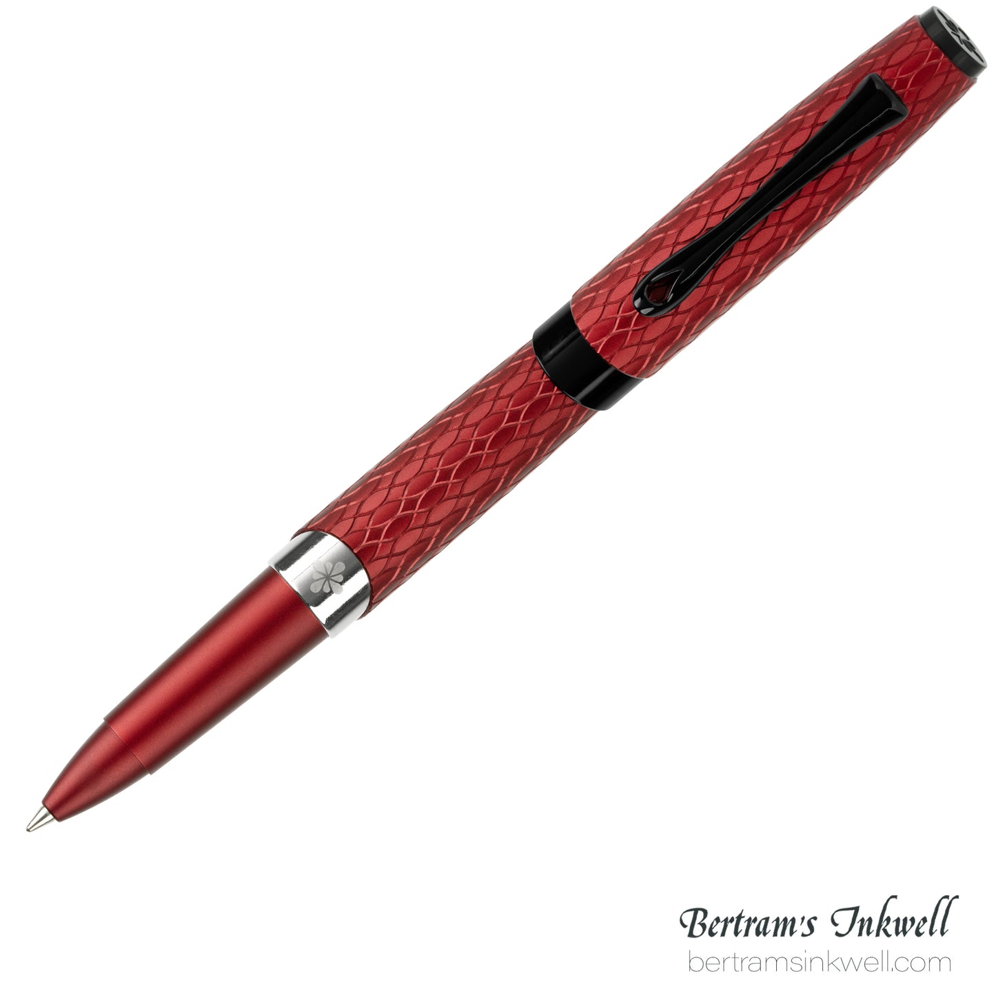 Diplomat Cobra Burgundy Red Guilloche Rollerball