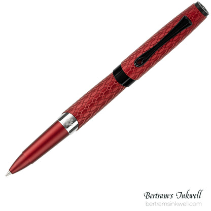 Diplomat Cobra Burgundy Red Guilloche Rollerball